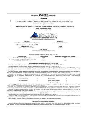 Thumbnail Granite Point Mortgage Trust 10-K Annual Report 2025
