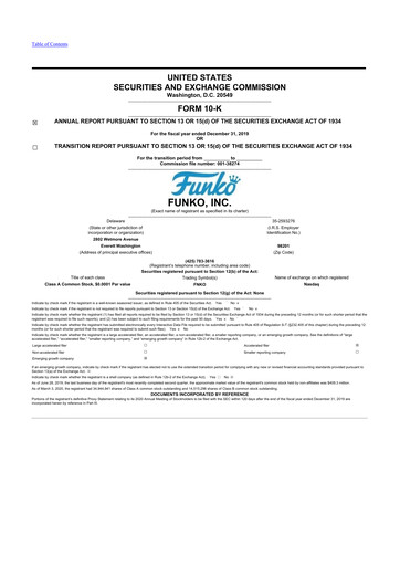 Thumbnail Funko
 10-K Annual Report 2019