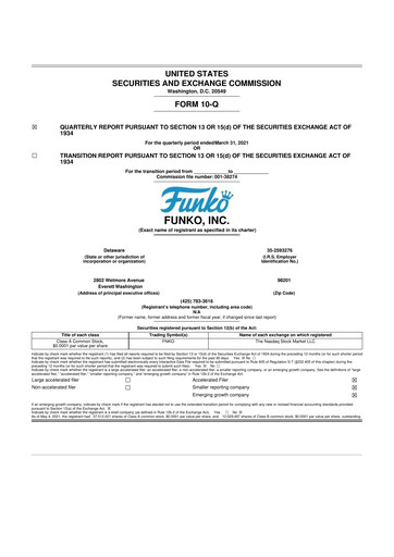 Thumbnail Funko
 10-Q Quarterly Report FY2021 