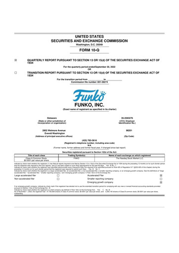Thumbnail Funko
 10-Q Quarterly Report FY2022 