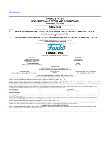 Thumbnail Funko
 10-K Annual Report 2022