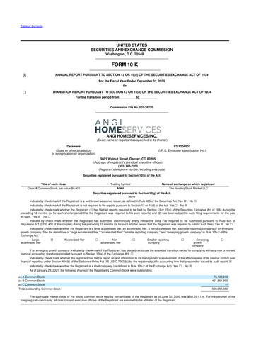 Thumbnail Angi Inc. 10-K Annual Report 2020