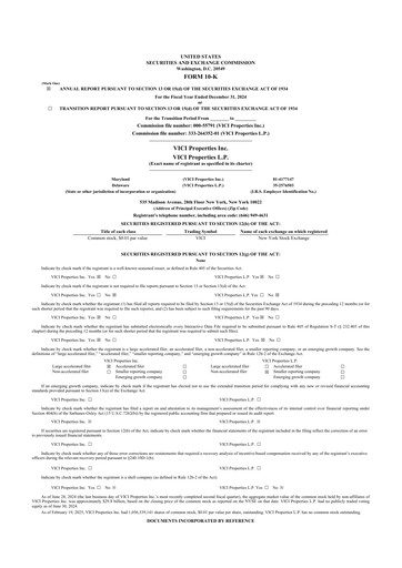 Thumbnail VICI Properties
 10-K Annual Report 2024