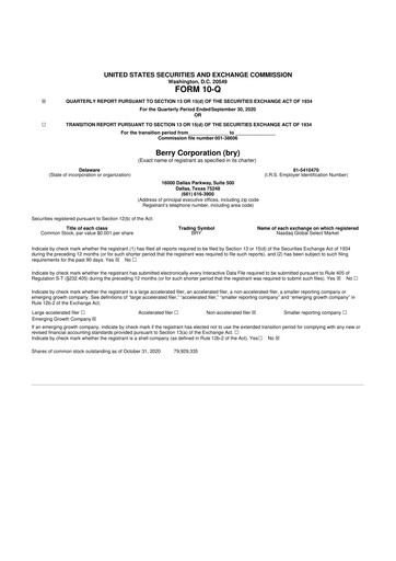 Thumbnail Berry Corporation 10-Q Quarterly Report FY2020 