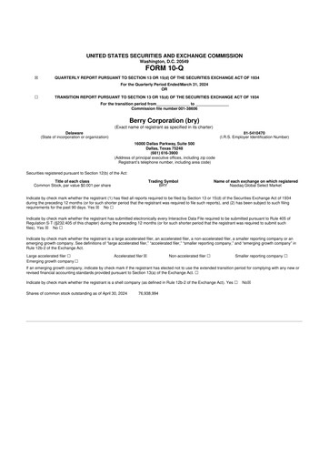 Thumbnail Berry Corporation 10-Q Quarterly Report FY2024 
