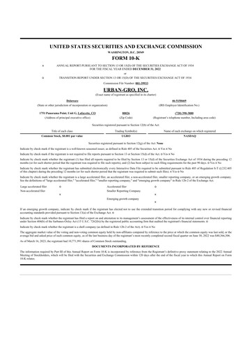 Vorschaubild Urban-gro
 10-K Jahresbericht 2022