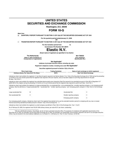 Thumbnail Elastic NV
 10-Q Quarterly Report FY2026 