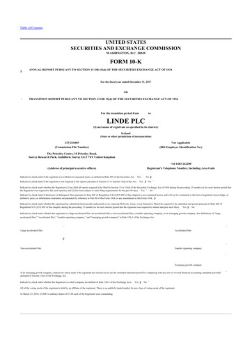 Thumbnail Linde 10-K Annual Report 2017