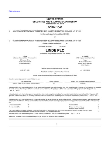 Thumbnail Linde 10-Q Quarterly Report FY2024 