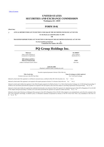 Thumbnail Ecovyst 10-K Annual Report 2018