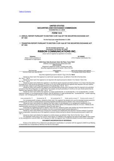 Miniature Ribbon Communications 10-K Rapport annuel 2025