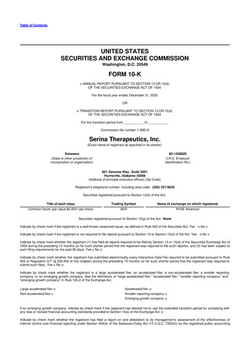 Thumbnail Serina Therapeutics 10-K Annual Report 2025