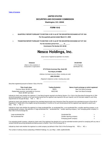 Thumbnail Custom Truck One Source 10-Q Quarterly Report FY2020 