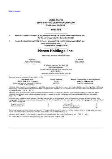 Thumbnail Custom Truck One Source 10-Q Quarterly Report FY2020 