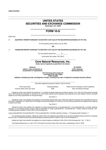 Miniature Core Natural Resources 10-Q Rapport trimestriel 2025 