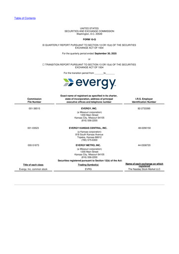 Thumbnail Evergy 10-Q Quarterly Report FY2025 