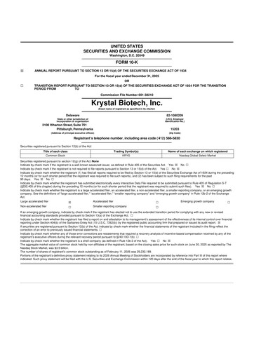 Thumbnail Krystal Biotech 10-K Annual Report 2025