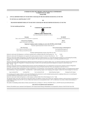 Thumbnail Liberty Latin America
 10-K Annual Report 2017