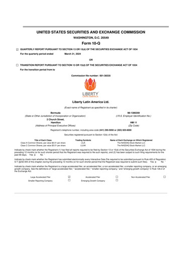 Thumbnail Liberty Latin America
 10-Q Quarterly Report FY2024 