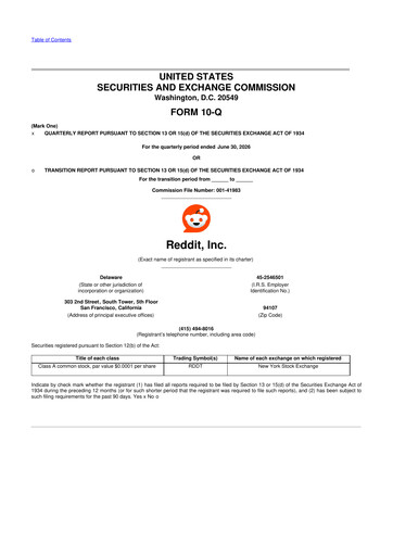 Thumbnail Reddit 10-Q Quarterly Report FY2026 