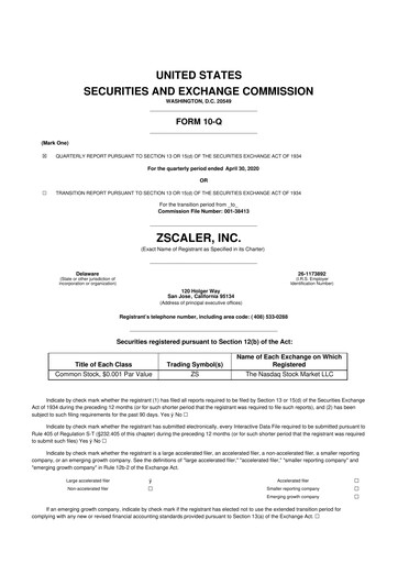 Thumbnail Zscaler 10-Q Quarterly Report FY2020 