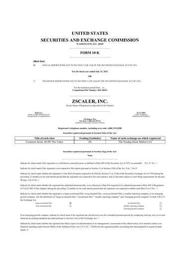 Thumbnail Zscaler 10-K Annual Report 2023