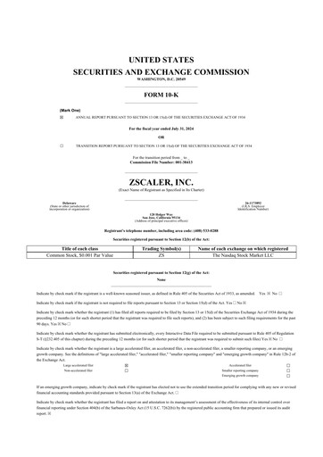 Thumbnail Zscaler 10-K Annual Report 2024