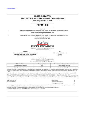 Vorschaubild Burford Capital 10-Q Quartalsbericht 2025 
