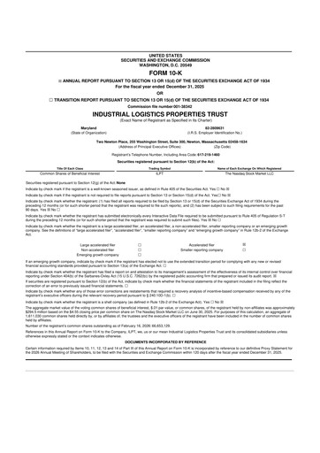 Miniature Industrial Logistics Properties Trust 10-K Rapport annuel 2025