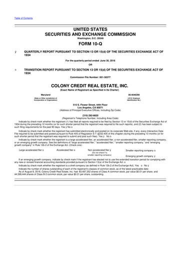 Thumbnail BrightSpire Capital 10-Q Quarterly Report FY2018 