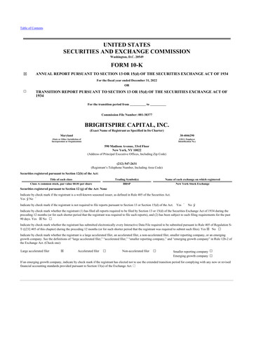 Thumbnail BrightSpire Capital 10-K Annual Report 2022