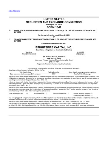 Thumbnail BrightSpire Capital 10-Q Quarterly Report FY2024 