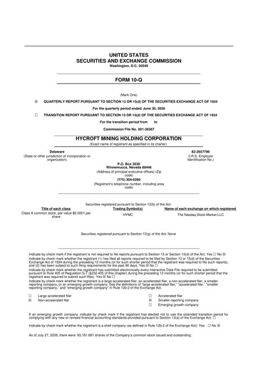 Thumbnail Hycroft Mining 10-Q Quarterly Report FY2026 
