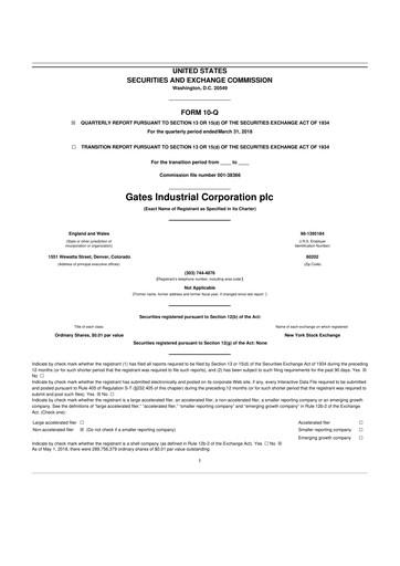 Miniature Gates Industrial Corp 10-Q Rapport trimestriel 2018 