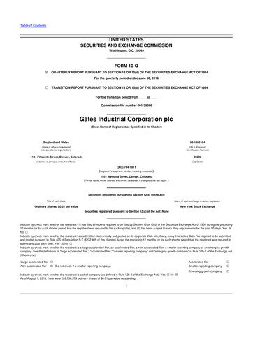 Miniature Gates Industrial Corp 10-Q Rapport trimestriel 2018 