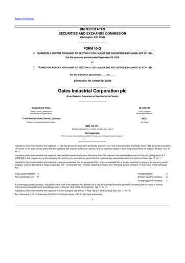 Miniature Gates Industrial Corp 10-Q Rapport trimestriel 2018 