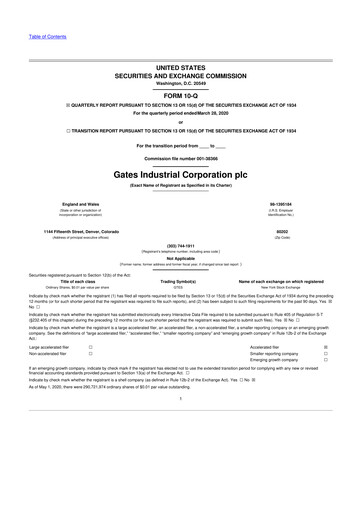 Miniature Gates Industrial Corp 10-Q Rapport trimestriel 2020 