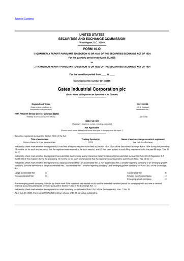 Miniature Gates Industrial Corp 10-Q Rapport trimestriel 2020 