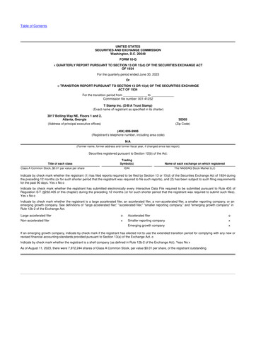 Vorschaubild T Stamp Inc. (TrustStamp) 10-Q Quartalsbericht  