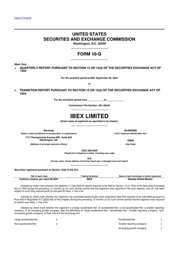 Thumbnail IBEX 10-Q Quarterly Report FY2025 