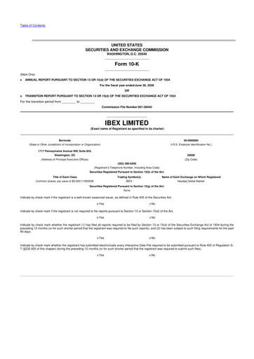 Thumbnail IBEX 10-K Annual Report 2026