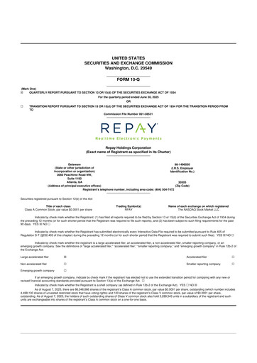Thumbnail Repay Holdings 10-Q Quarterly Report FY2025 