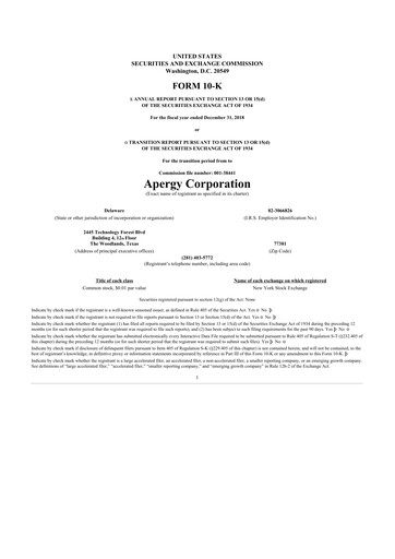 Thumbnail ChampionX 10-K Annual Report 2018