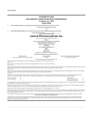 Thumbnail Amneal Pharmaceuticals
 10-K Annual Report 2021