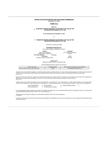 Vorschaubild Columbia Financial 10-Q Quartalsbericht 2024 