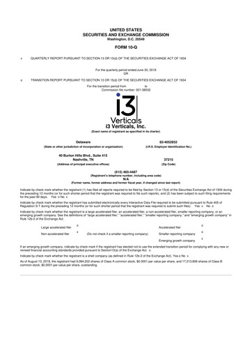 Thumbnail i3 Verticals 10-Q Quarterly Report FY 
