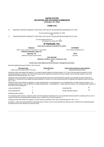 Thumbnail i3 Verticals 10-Q Quarterly Report FY 