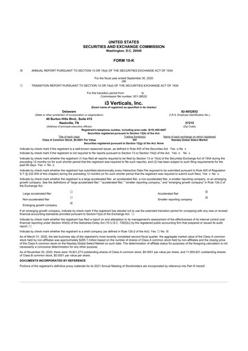 Thumbnail i3 Verticals 10-K Annual Report 2020