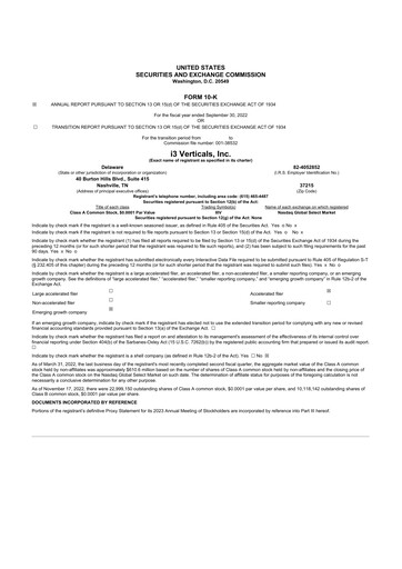 Thumbnail i3 Verticals 10-K Annual Report 2022