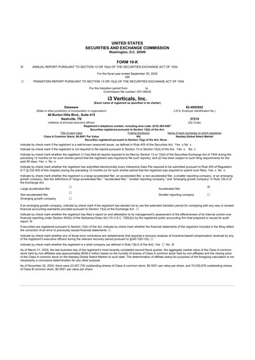 Thumbnail i3 Verticals 10-K Annual Report 2024
